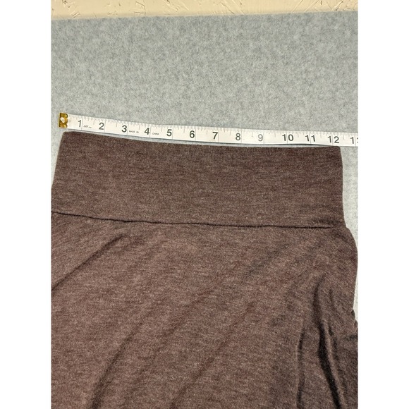 Brown Maxi Skirt Medium (6-8) Jersey Knit High Low Hem USA Capsule Basic Boho‎ - Picture 5 of 13